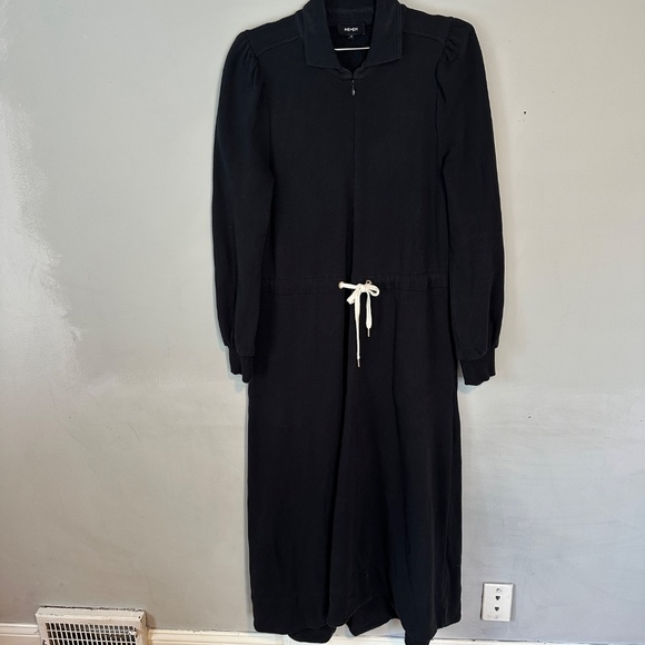 Me + Em Dresses & Skirts - ME+EM Polo Collar Maxi Dress Long Sleeve Zip Front Cotton Terry |Size 12